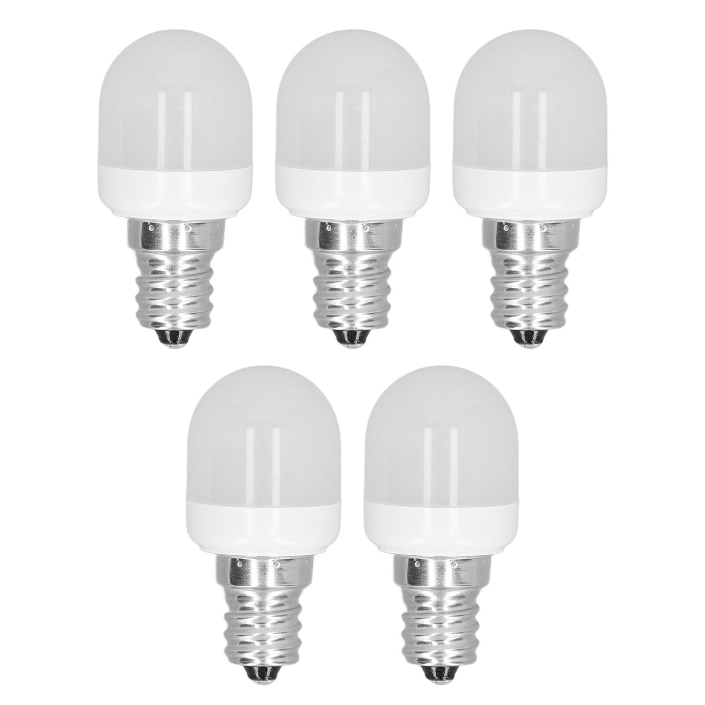 5pcs Light Bulbs E12 Thread Soft Light 1.5W 75LM LED Light Bulbs for Desk Lamp Ceiling Fan Lamp Wall Lamp AC220V White Light 3000K