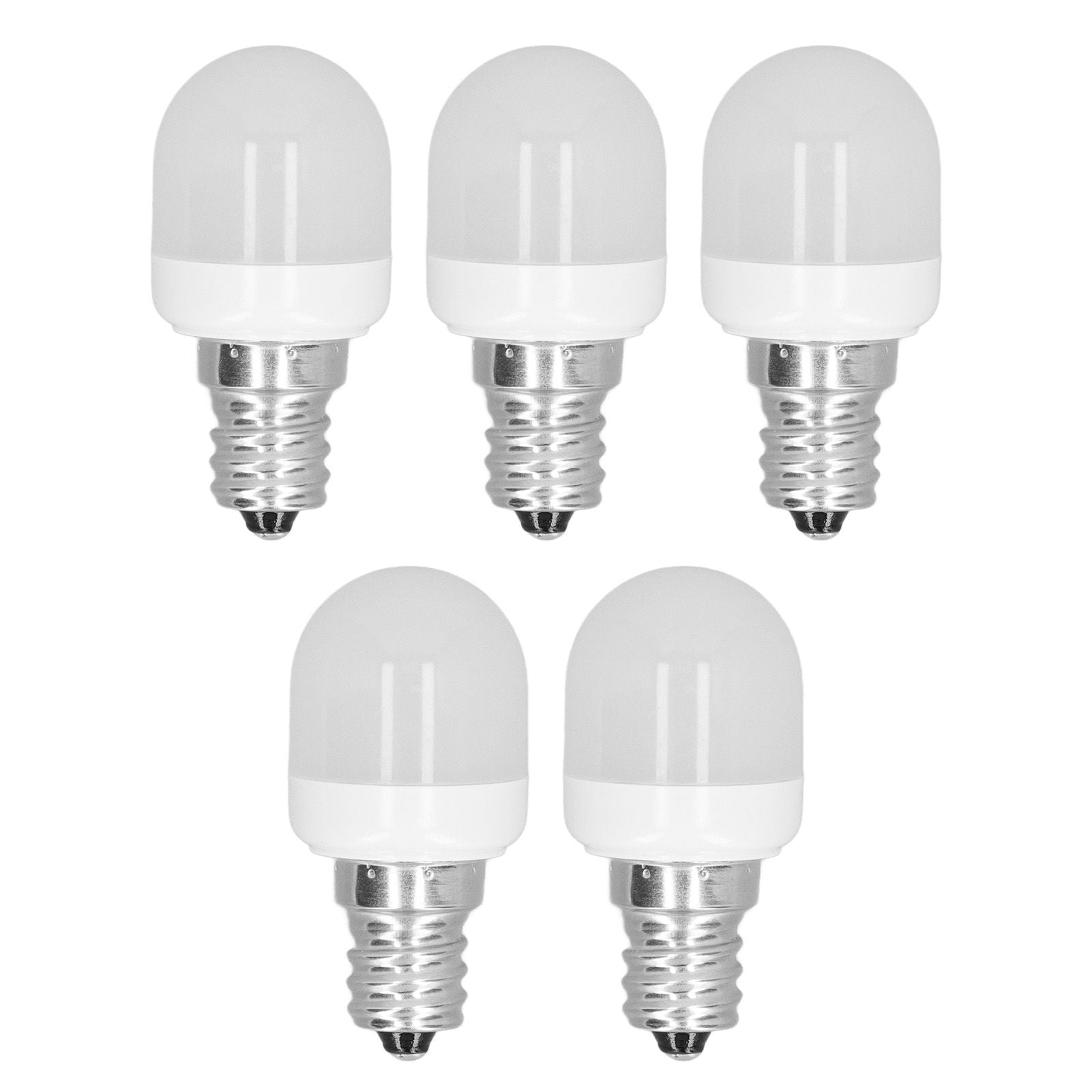 5pcs Light Bulbs E12 Thread Soft Light 1.5W 75LM LED Light Bulbs for Desk Lamp Ceiling Fan Lamp Wall Lamp AC220V White Light 3000K