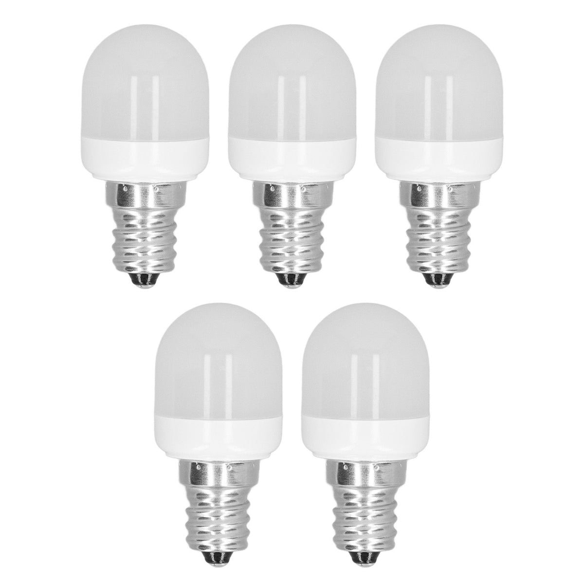 5pcs Light Bulbs E12 Thread Soft Light 1.5W 75LM LED Light Bulbs for Desk Lamp Ceiling Fan Lamp Wall Lamp AC220V Warm Light 6000K