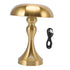 Table Lamp Rechargeable Mushroom Shape 3 Speed Color Temperature Touch Stepless Dimming Night Light for Home Gold