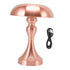 Table Lamp Rechargeable Mushroom Shape 3 Speed Color Temperature Touch Stepless Dimming Night Light for Home Copper