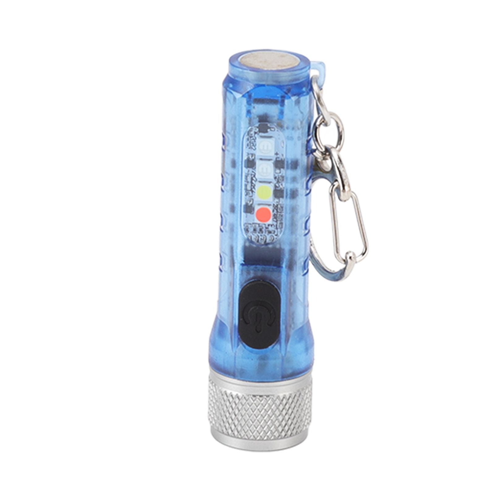 Keychain Flashlight Long Range Super Bright LED Flashlight USB Rechargeable Mini Flashlight for Outdoor M300 Non Fluorescent Blue