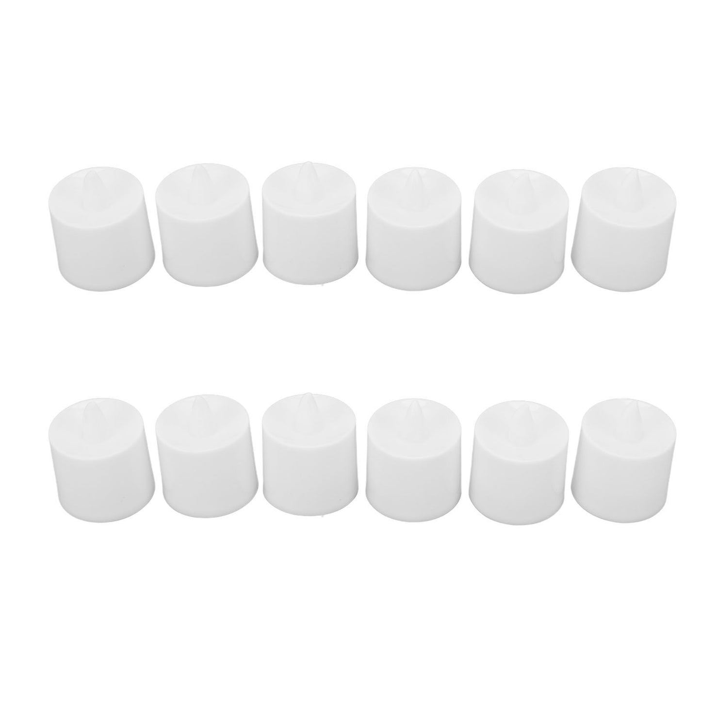 12Pcs LED Candle Light Cylindrical Shape Electronic Flameless LED Candle Lamp for Holiday Wedding Party