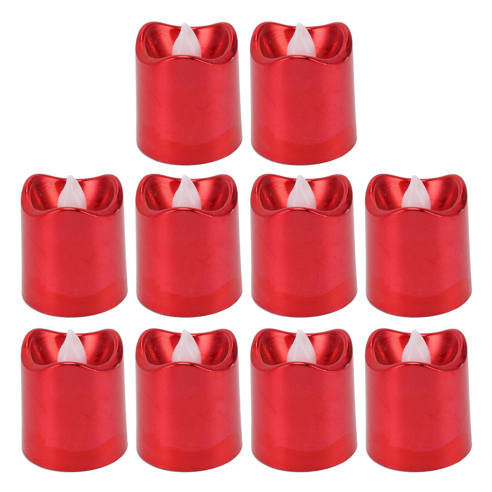 12Pcs Red LED Candle Lamp Warm Light Flameless Electronic LED Candle Light for Christmas Festival Birthday Party Wedding
