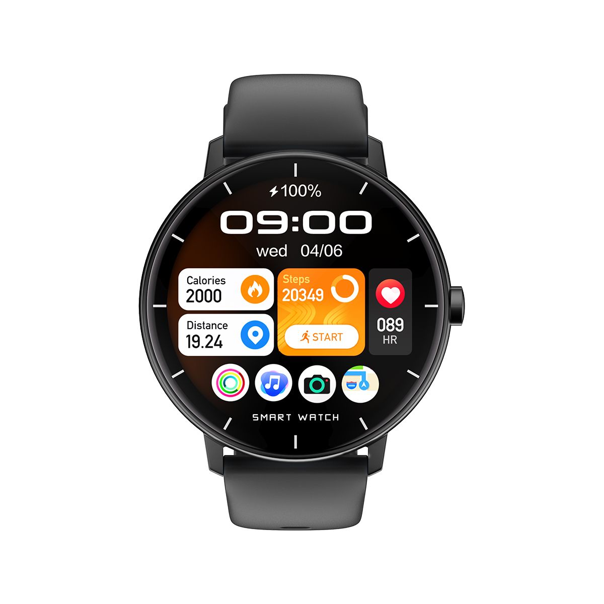 GTR4 Pro Bluetooth Call Smart Watch, Waterproof Fitness Tracker with Heart Rate Sleep Monitor for Android iOS，black