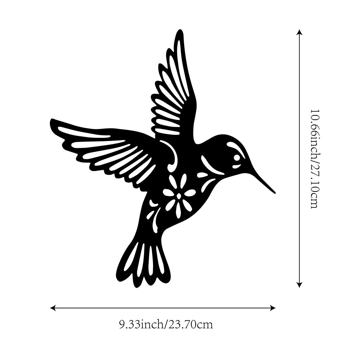 3 Pieces Metal Bird Wall Cutout Iron Bird Sculpture
