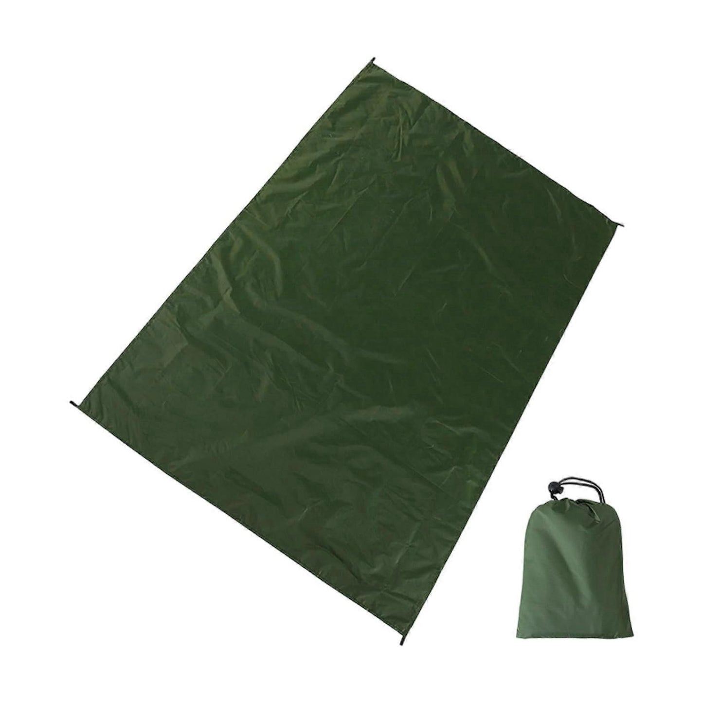 Camping Ground Sheet Waterproof Silver Coated Sunlight Resistant Quick Dry Outdoor Mat - Green 300*300cm
