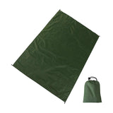 Camping Ground Sheet Waterproof Silver Coated Sunlight Resistant Quick Dry Outdoor Mat - Green 300*300cm