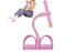 6 Tube Resistance Band Ankle Puller Foot Pedal Fitness Exercise Rope - Pink