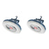 2X Portable Camping Fan with LED USB Rechargeable Battery Operated Fan for Tent Car Emergency
