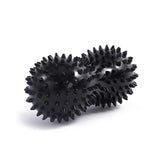 Spiky Peanut Massage Ball Deep Tissue Muscle Roller PVC Foot Massage Ball for Myofascial Release Trigger Point Therapy Yoga Fitness - Black
