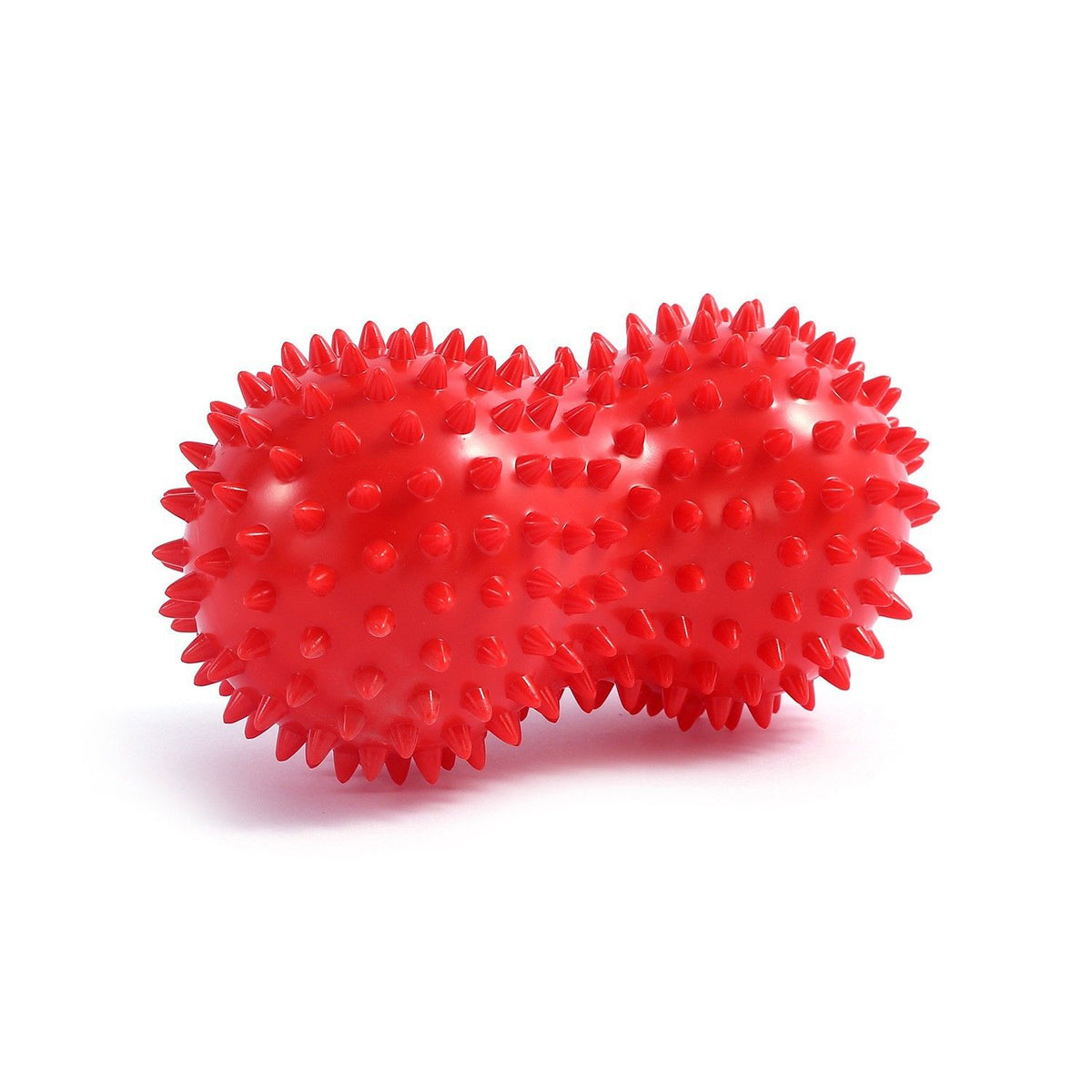Spiky Peanut Massage Ball Deep Tissue Muscle Roller PVC Foot Massage Ball for Myofascial Release Trigger Point Therapy Yoga Fitness - Red