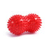 Spiky Peanut Massage Ball Deep Tissue Muscle Roller PVC Foot Massage Ball for Myofascial Release Trigger Point Therapy Yoga Fitness - Red