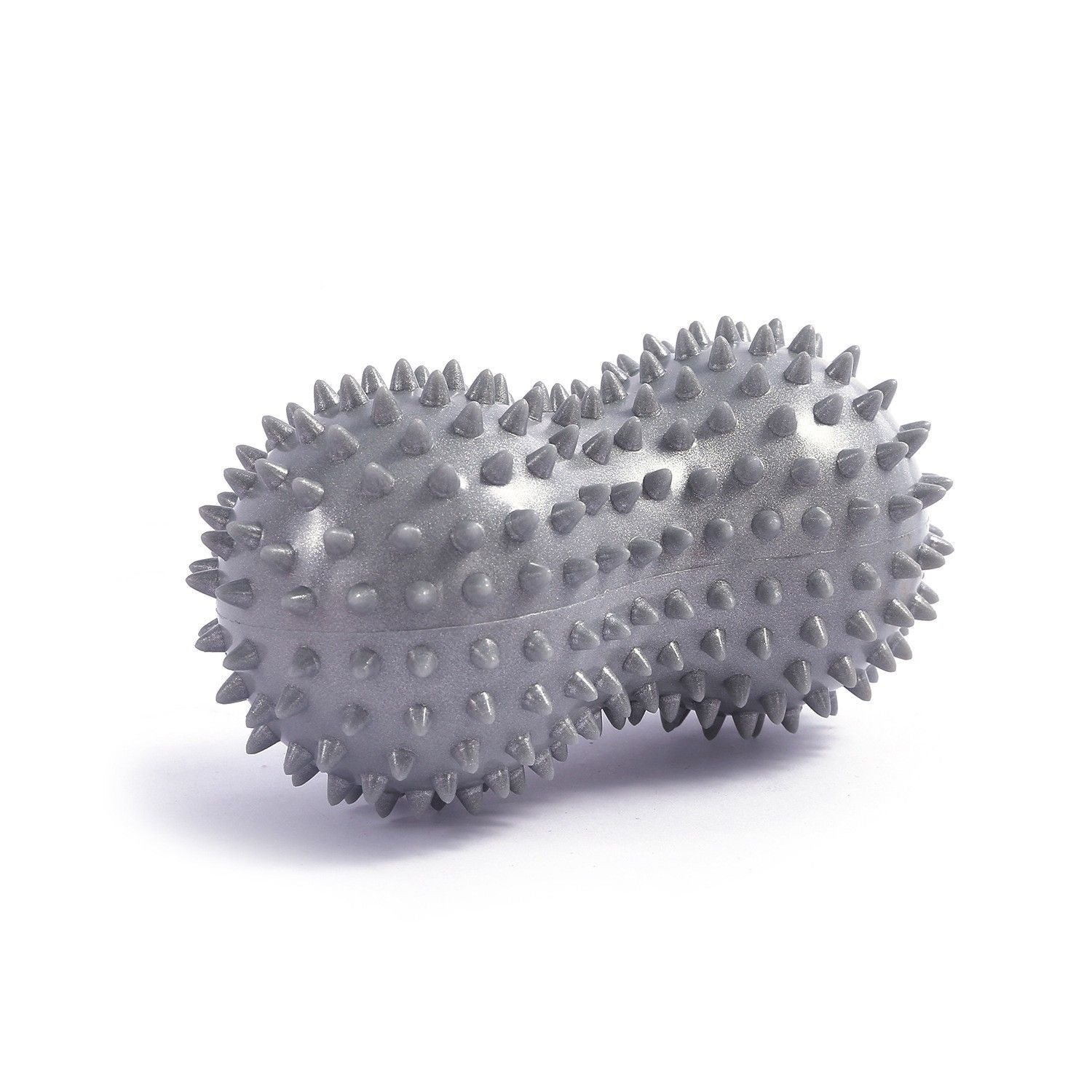 Spiky Peanut Massage Ball Deep Tissue Muscle Roller PVC Foot Massage Ball for Myofascial Release Trigger Point Therapy Yoga Fitness - Gray