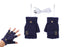 USB Heated Warmer Gloves Half Finger Mitten Electric Heated Gloves for Work Cycling Skiing Outdoor Snow -Navy