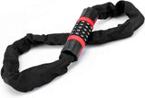 Bike Chain Lock, 5 Digit Combination High Security Bicycle Lock Resettable Heavy Duty Cycling Chain Locks for Bicycle - 0.6m