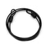 Widely Used Bicycle Lock Double Head Ring Design Anti-theft Security Bicycle Lock Rope for Bike - Black