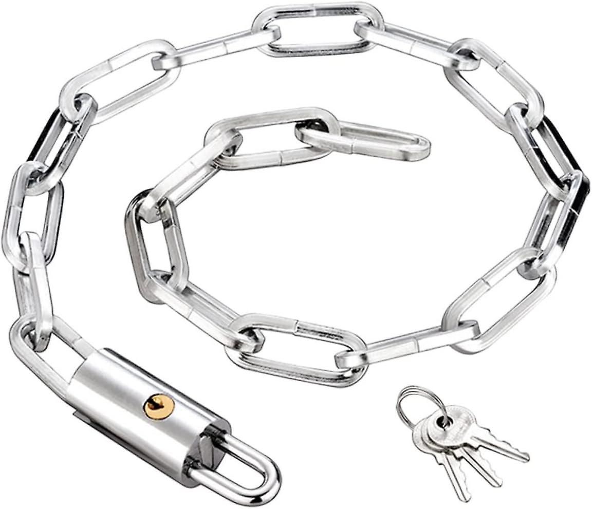 Heavy Duty Bike Chain Lock, Anti-Theft Security Lock for Bicycle, Motorcycle, Gate, Fence and Outdoor Use - 1m