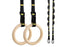 Wooden Gymnastic Rings Set Adjustable Fitness Rings for Home Workouts