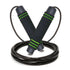 Adjustable Speed Jump Rope with Soft Memory Foam Handles, Tangle-Free Skipping Rope for Fitness, Cardio Workout & Exercise - Green