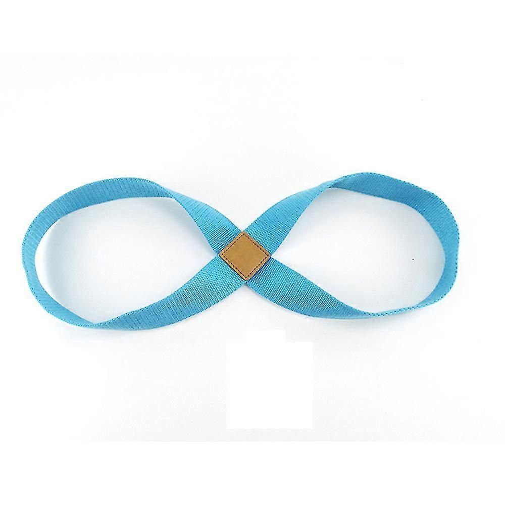 Infinity Yoga Stretch Strap, Double Loop Stretching Strap for Yoga, Pilates, Physical Therapy & Flexibility Training - Blue