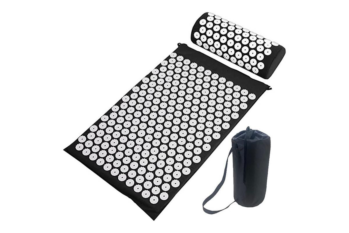 Body Massager Acupressure Cushion Mat(Black)
