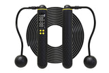 Smart Digital Jump Rope for Accurately Counts Jumps Sets Goals and Monitors Progress -Black