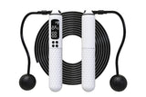 Smart Digital Jump Rope for Accurately Counts Jumps Sets Goals and Monitors Progress -White