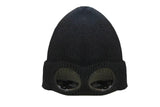 Winter Ski Hat with Goggles - Thermal Knit Beanie for Men & Women - Black