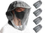 5Pcs Mosquito Head Net Bug Net Hat for Camping Hiking Fishing Gardening - Light Gray