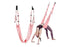 Stretching Exercise Belt Ballet Band Leg with Door Anchor Flexibility Trainer for Dance Aerial Yoga Ballet -Pink