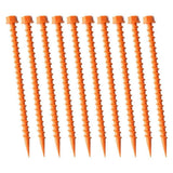 10Pcs Plastic Tent Pegs, Plastic Tent Nails for Fixing Camping Tent - Orange