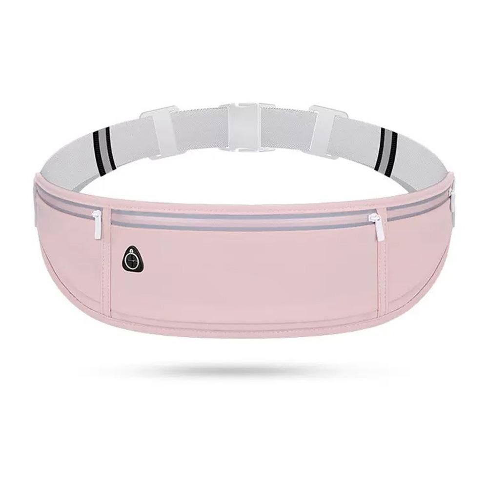 Running Belt Ultra Light Bounce Free Waist Pouch Bag Fitness Workout Belt Sport Waist Pack Exercise Waist Bag - Pink