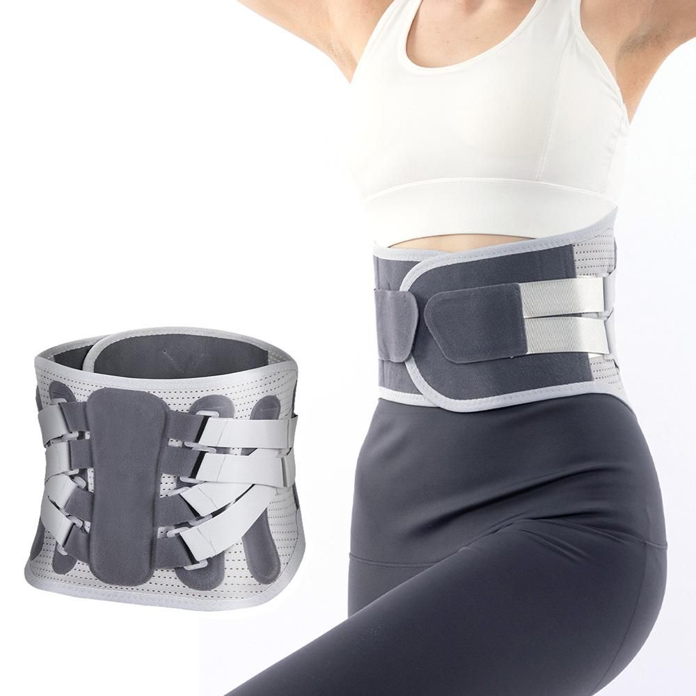 Adjustable Lumbar Support Belt Lower Back Brace With Lumbar Pad Waist Belt - L