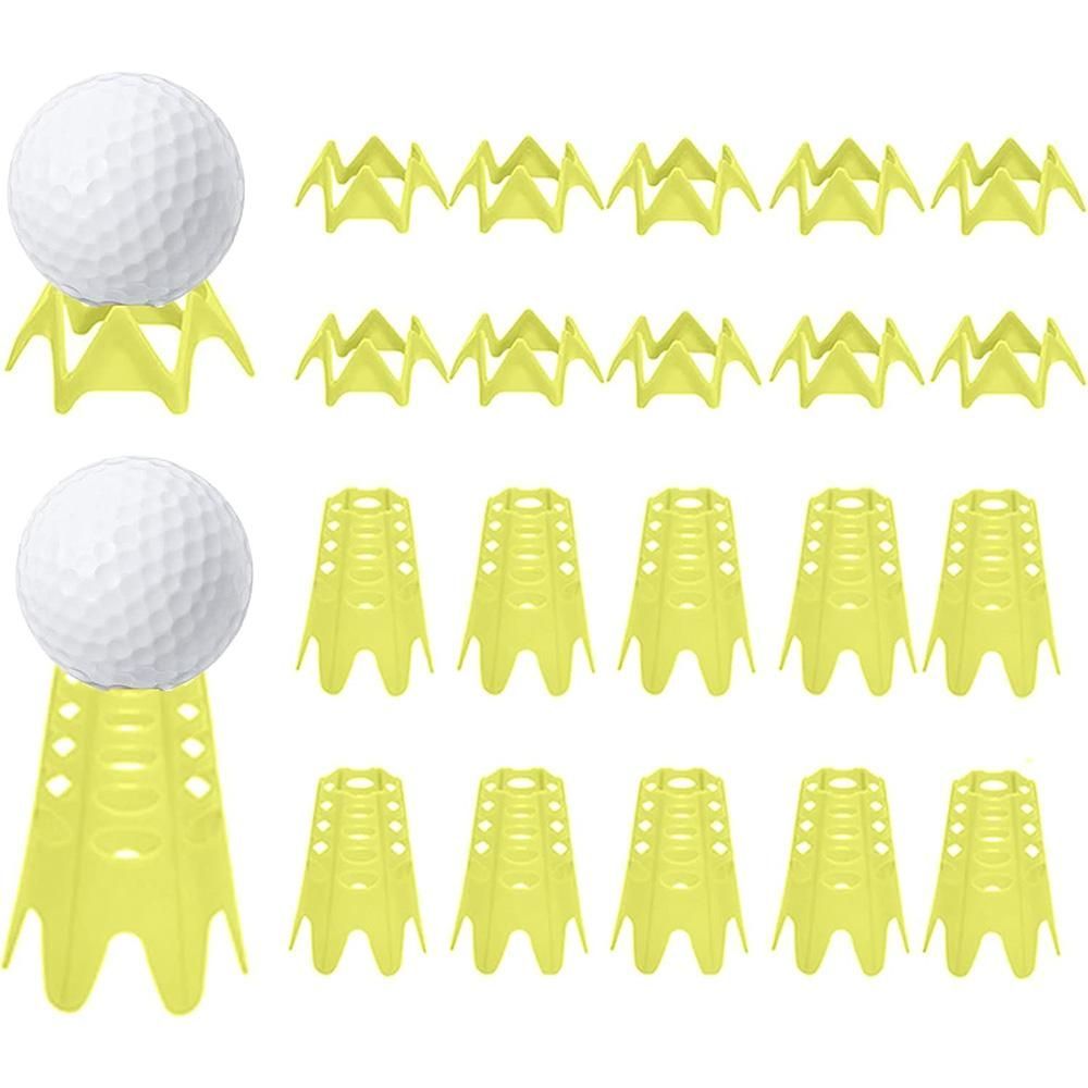 Plastic Golf Tees Golf Simulator Tees for Home Outdoor Indoor Golf Tees Simulator Practice Training - Yellow