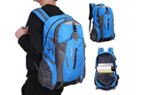 Water-resistant Hiking Backpack Travel Camping Nylon Outdoor Bag for Men and Women -Blue