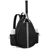 Crossbody Lightweight Multifunctional Waterproof Tennis Racket Bag for Men and Women Suitable for Pickleball Badminton and Tennis-Black
