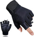 Fitness Gloves Half Finger Breathable Non Slip Weightlifting Training Workout Palm Support For Men And Women - Black XL