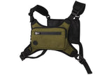 Water Resistant Running Vest Chest Pack Phone Holder for Running Lightweight Training Pack with Reflective Detail - Green