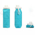 Foldable Collapsible Water Bottle Silicone Leak-proof Reusable for Gym Camping Hiking Travel Sports-Blue