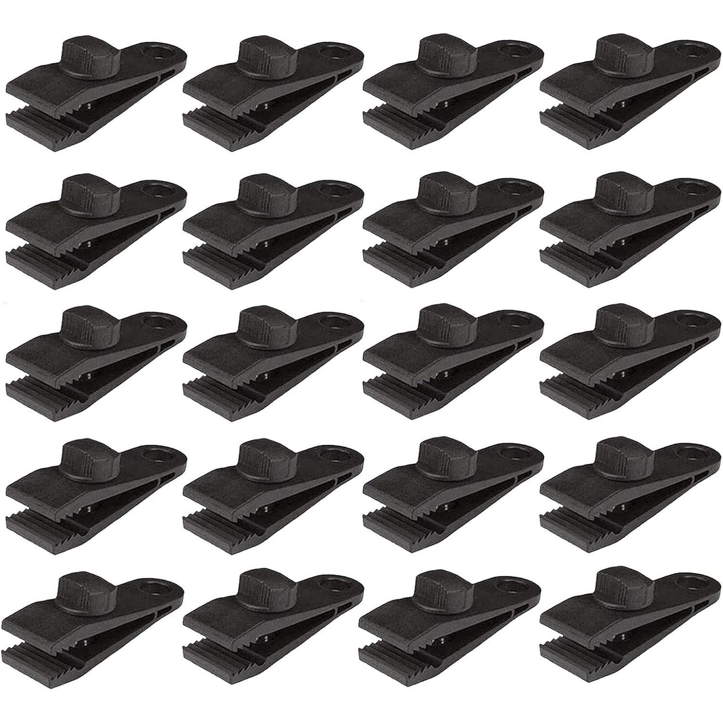 Heavy Duty Tarp Clips Locking Clamps For Awnings Camping RV Car And Pool Covers Up To 60 MPH Wind - 20Pcs