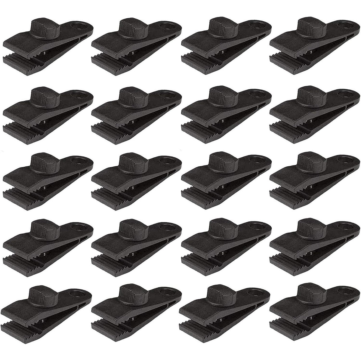Heavy Duty Tarp Clips Locking Clamps For Awnings Camping RV Car And Pool Covers Up To 60 MPH Wind - 20Pcs