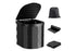 Portable Camping Toilet Folding Toilet for Adults with Lid -Black
