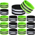 16 PCS Reflective Bands Reflector Bands for Wrist, Arm, Ankle, Leg,Reflector Tape Straps for Night Walking, Cycling and Running-(Black+Green)