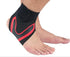 A Pair of Sports Ankle Sleeve Compression Anti-sprain Protection Socks Outdoor Sports Climbing Equipment-Red S