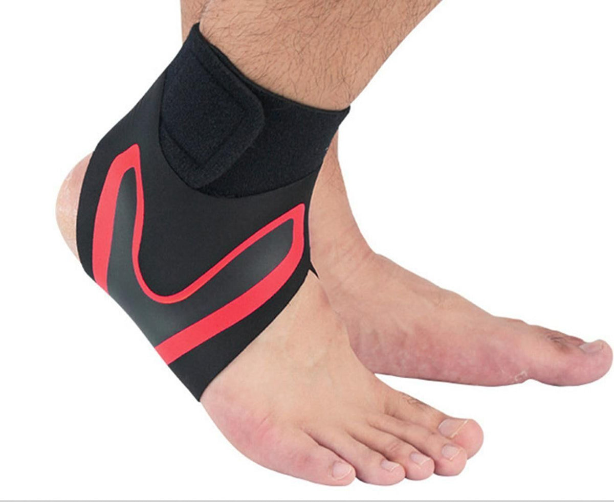 A Pair of Sports Ankle Sleeve Compression Anti-sprain Protection Socks Outdoor Sports Climbing Equipment-Red L