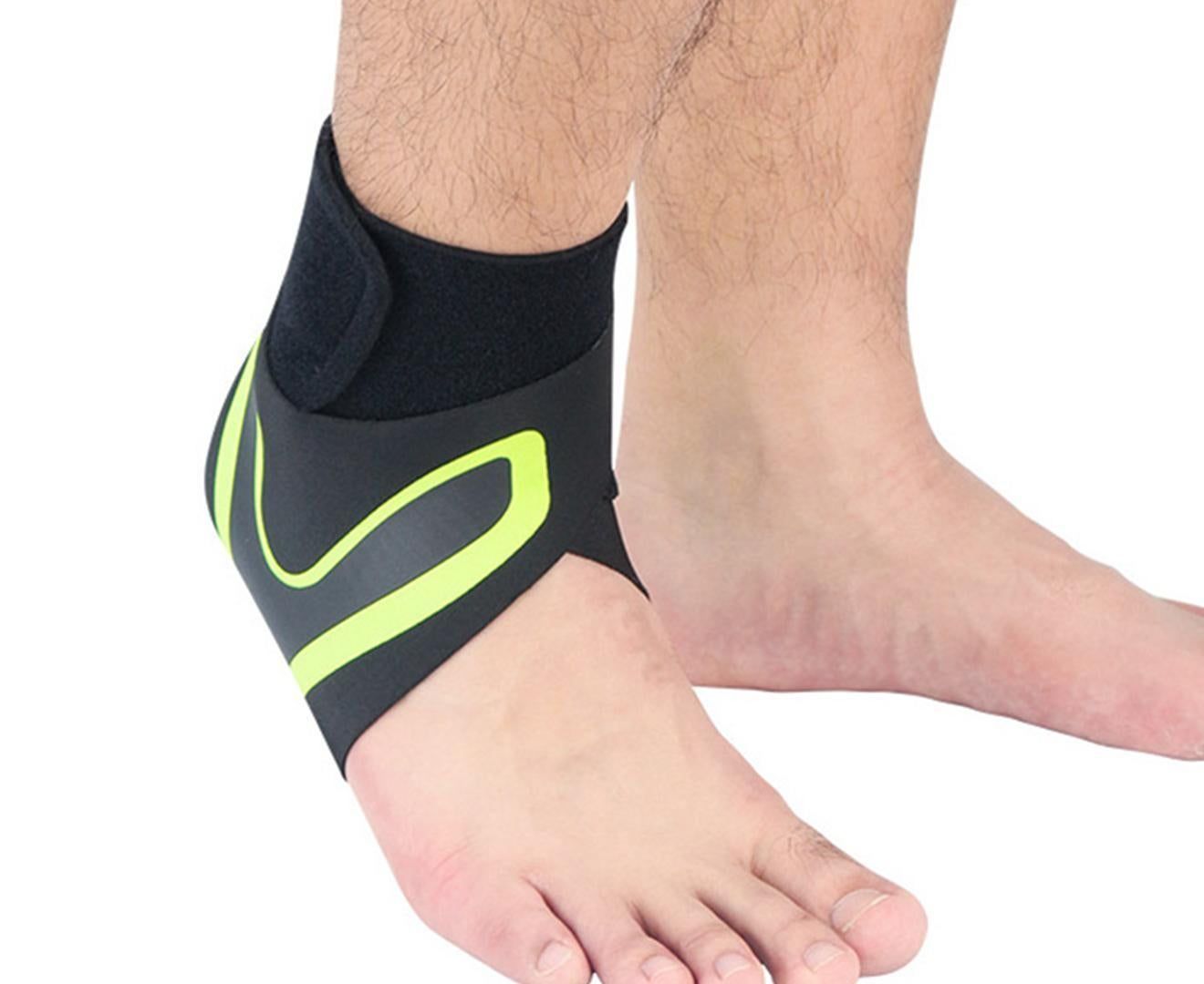 A Pair of Sports Ankle Sleeve Compression Anti-sprain Protection Socks Outdoor Sports Climbing Equipment-Green S