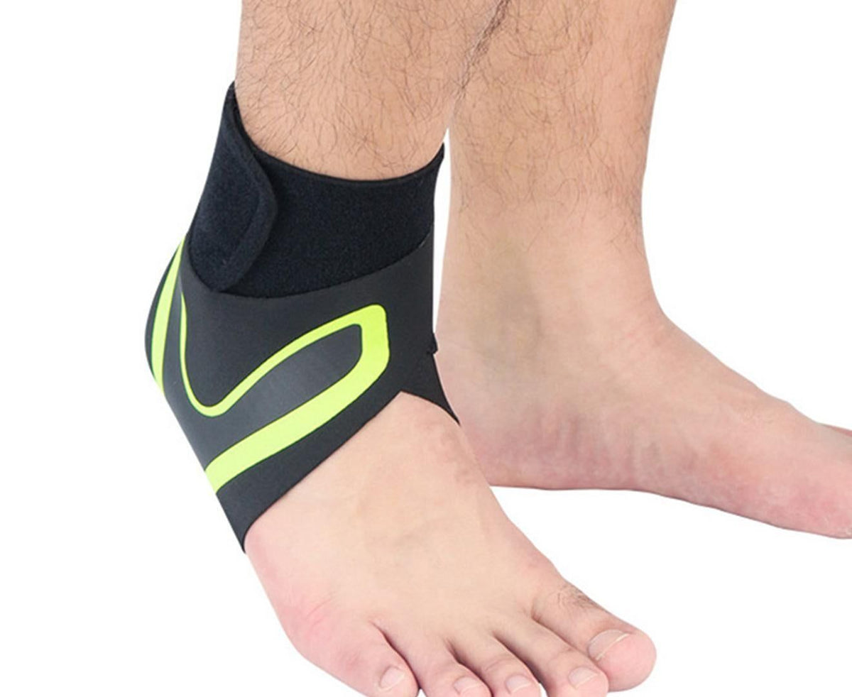 A Pair of Sports Ankle Sleeve Compression Anti-sprain Protection Socks Outdoor Sports Climbing Equipment-Green S