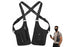 Outdoor Double Shoulder Armpit Bag with Multiple Pockets - Black