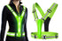 LED Reflective Vest Running Gear USB Rechargeable LED Light Up Vest High Visibility with Adjustable Waist and Shoulde for Night Walking Cycling, High Visibility Running Vest with Reflective Strips -Green